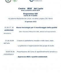 Programma incontro del 25 gennaio