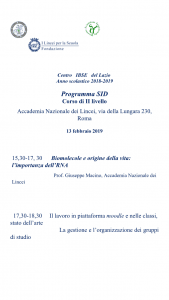 Seminario 13 febbraio 2019